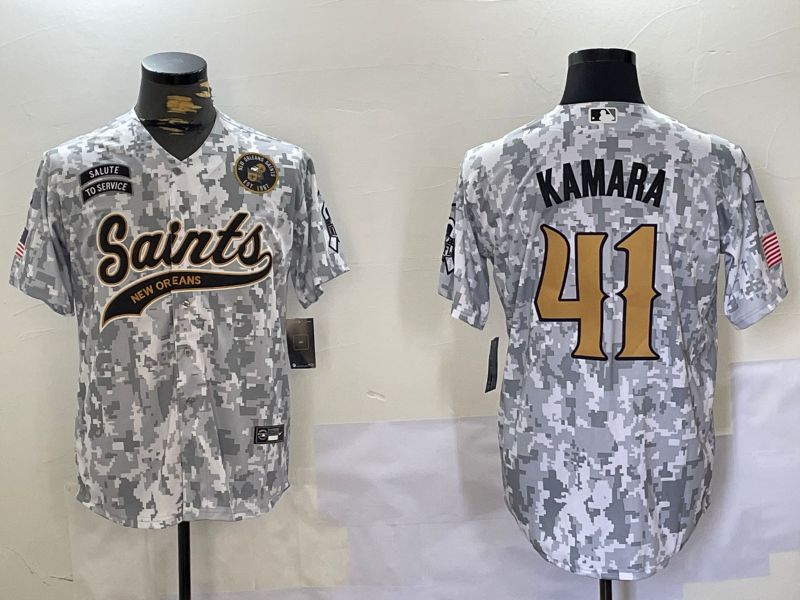 Men New Orleans Saints #41 Kamara Nike Arctic Camo 2024 Salute to Service Limited NFL Jersey style 7->new orleans saints->NFL Jersey